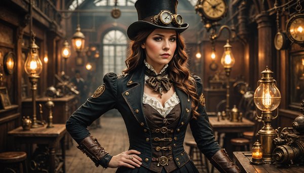 Steampunk costumes, clothes, and accessories: a journey into vintage futurism
